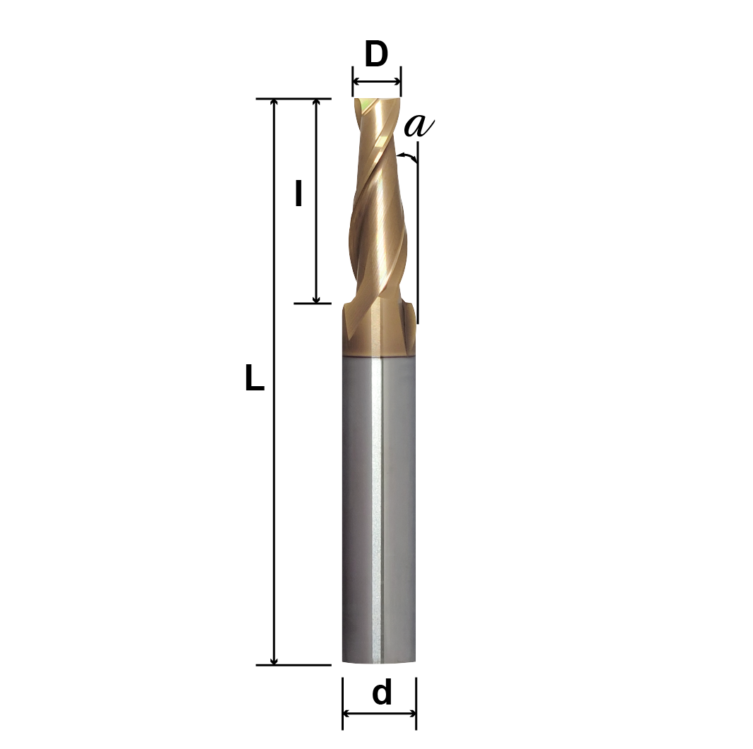 5 TTA Tungsten Carbide Taper End Mills-2 / 4 Flutes